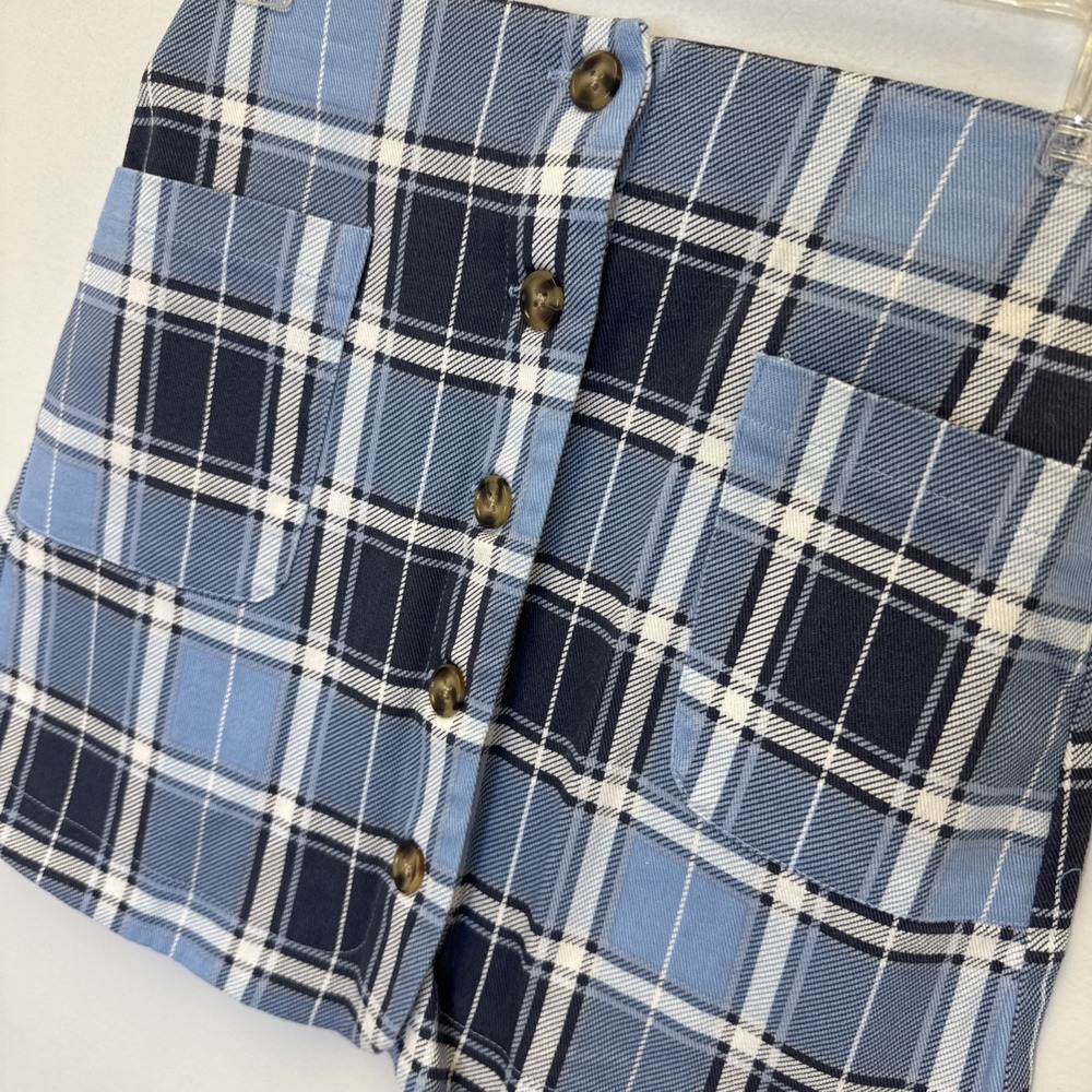 Copper Key Girls Blue Plaid Skirt Clueless Size Medium 8-10 NWT